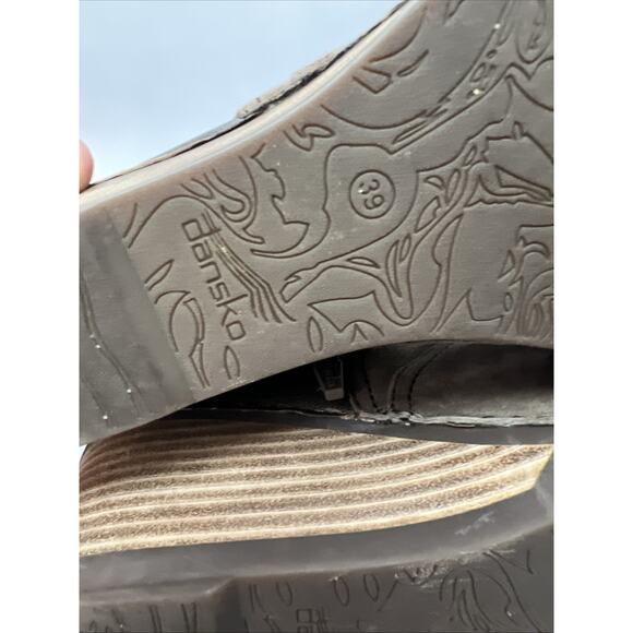 Dansko Womens Shirley Brown Leather Wedge Zip Ankle Boots Size 39 - Picture 9 of 9